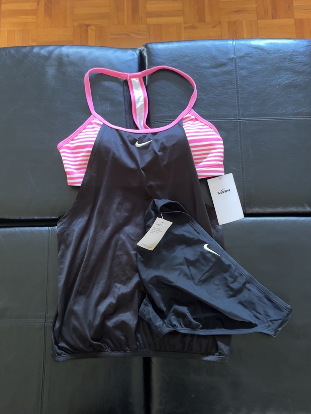 Nike Black and pink swim